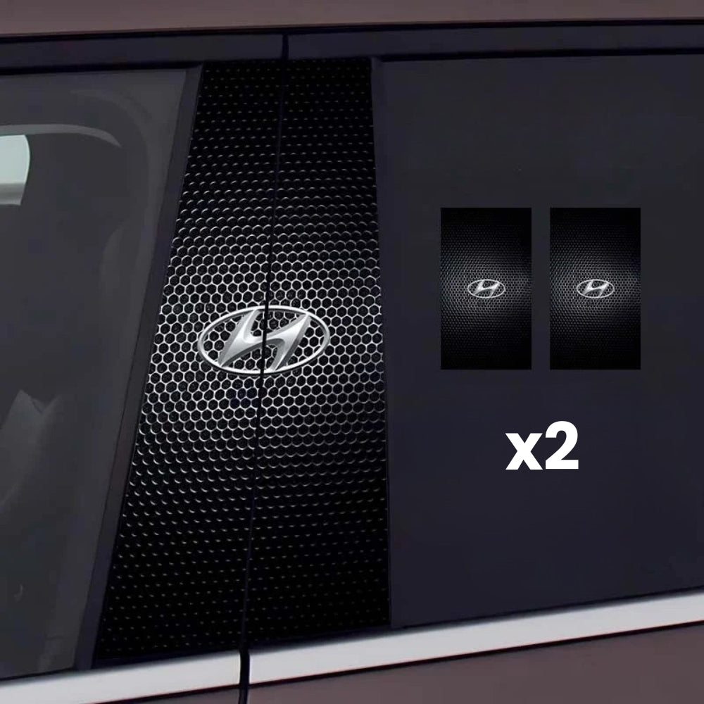 2x Autoscheibenaufkleber mit Logo