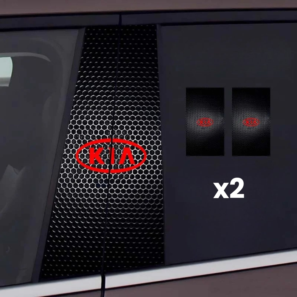 2x Autoscheibenaufkleber mit Logo